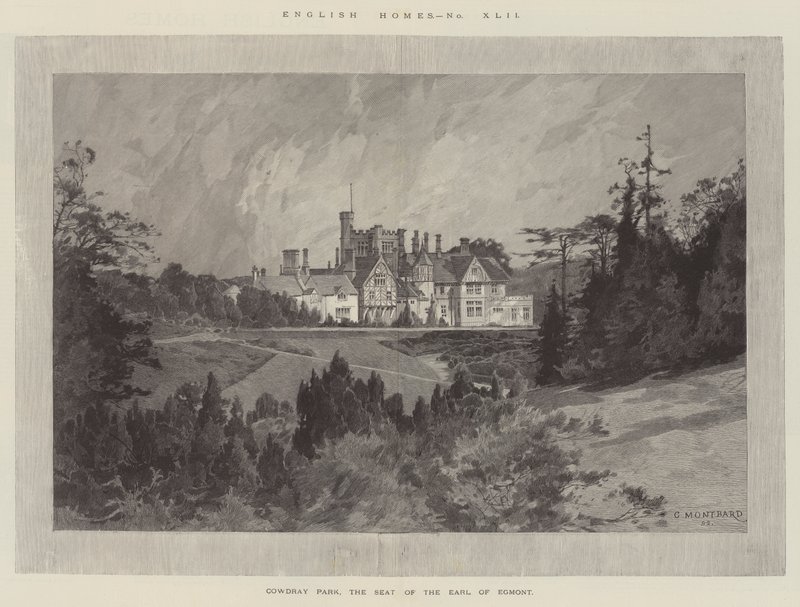 Cowdray Park, siedziba hrabiego Egmont autorstwa Charles Auguste Loye