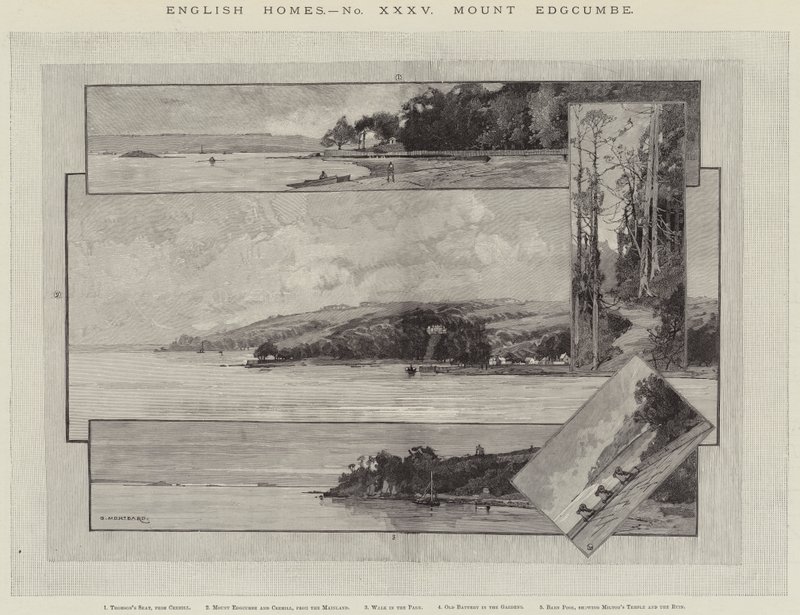 Angielskie domy, Mount Edgcumbe autorstwa Charles Auguste Loye