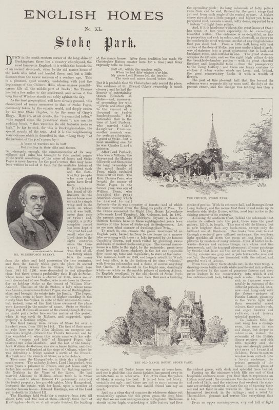 Angielskie domy, Stoke Park autorstwa Charles Auguste Loye