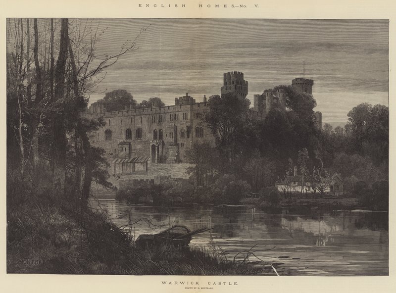 Angielskie domy, zamek Warwick autorstwa Charles Auguste Loye