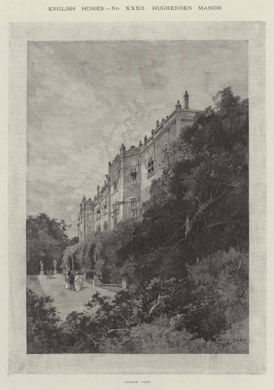 Hughenden Manor, widok narożny autorstwa Charles Auguste Loye