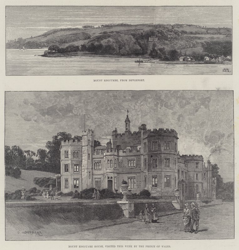Dom Mount Edgcumbe autorstwa Charles Auguste Loye