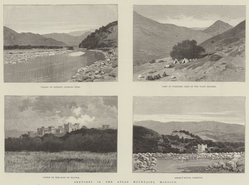 Szkice w górach Atlas, Maroko autorstwa Charles Auguste Loye