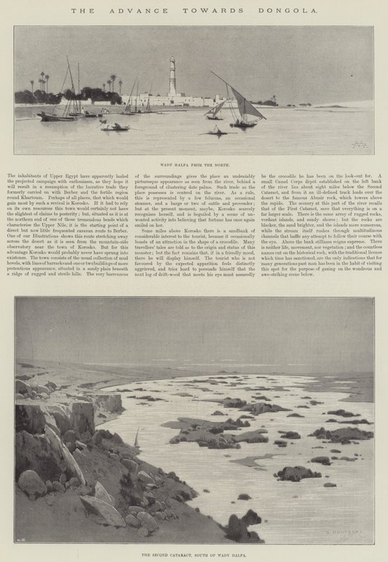Natarcie w kierunku Dongoli autorstwa Charles Auguste Loye