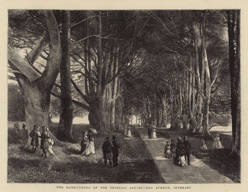 Powrót księżniczki Louise, Dhu Avenue, Inverary autorstwa Charles Auguste Loye
