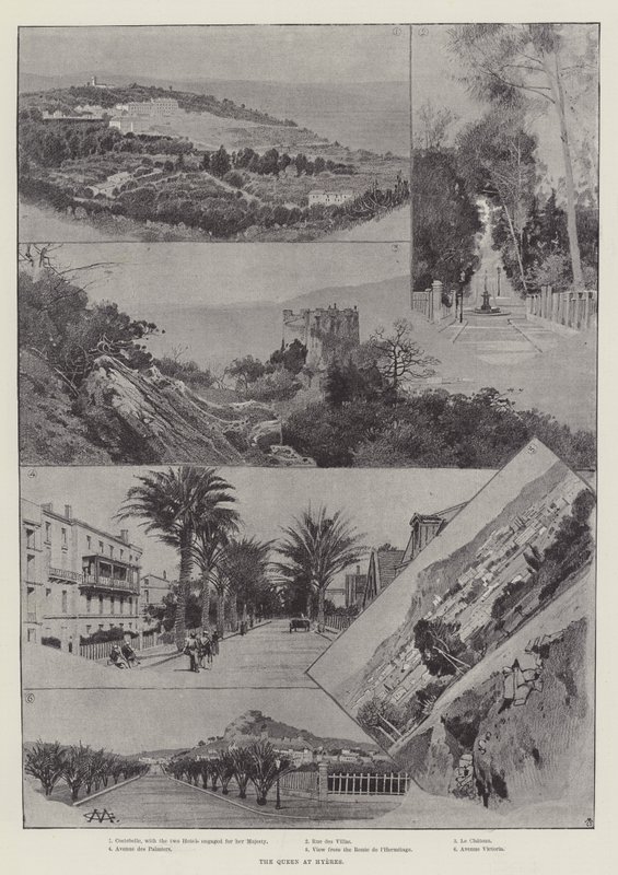 Królowa w Hyeres autorstwa Charles Auguste Loye
