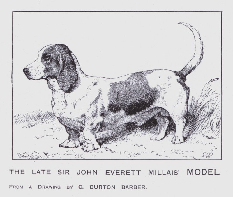 Późny model sir Johna Everetta Millaisa (kolor lito) autorstwa Charles Burton (after) Barber
