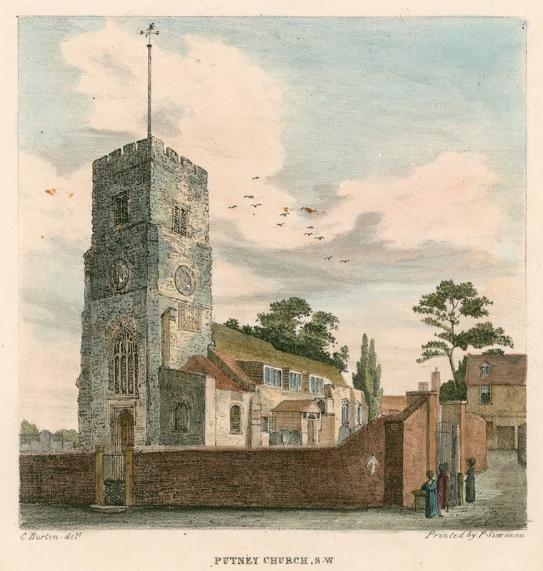 Kościół Putney, Londyn autorstwa Charles Burton
