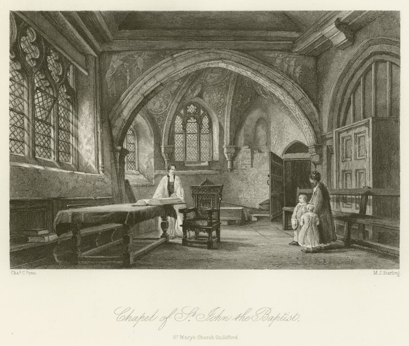 Kaplica św Jana Chrzciciela, St Marys Church Guildford autorstwa Charles Claude Pyne