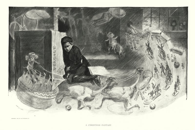 Świąteczna fantazja (litografia) autorstwa Charles Dana Gibson