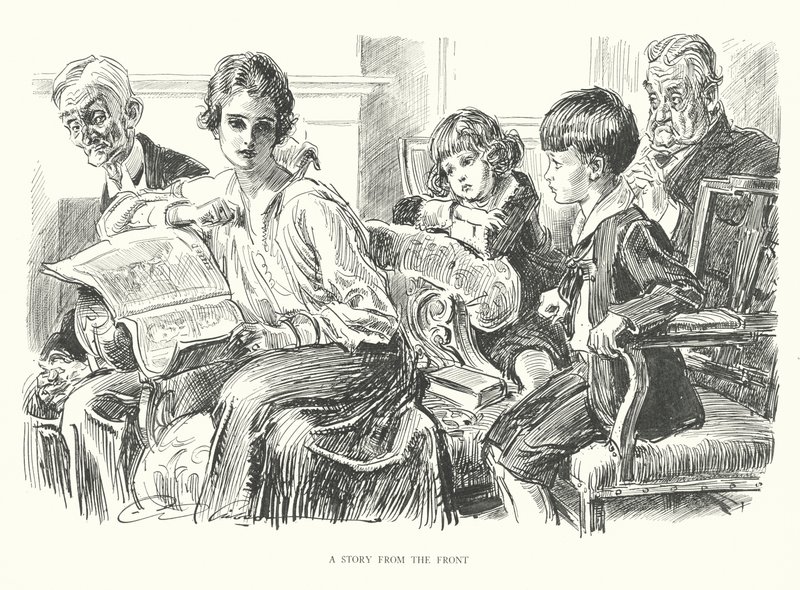Opowieść z frontu (litografia) autorstwa Charles Dana Gibson