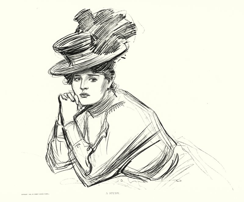 Studium (litografia) autorstwa Charles Dana Gibson