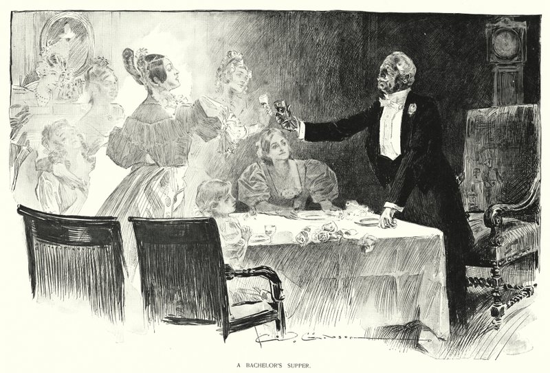 Wieczerza Kawalerska (lito) autorstwa Charles Dana Gibson