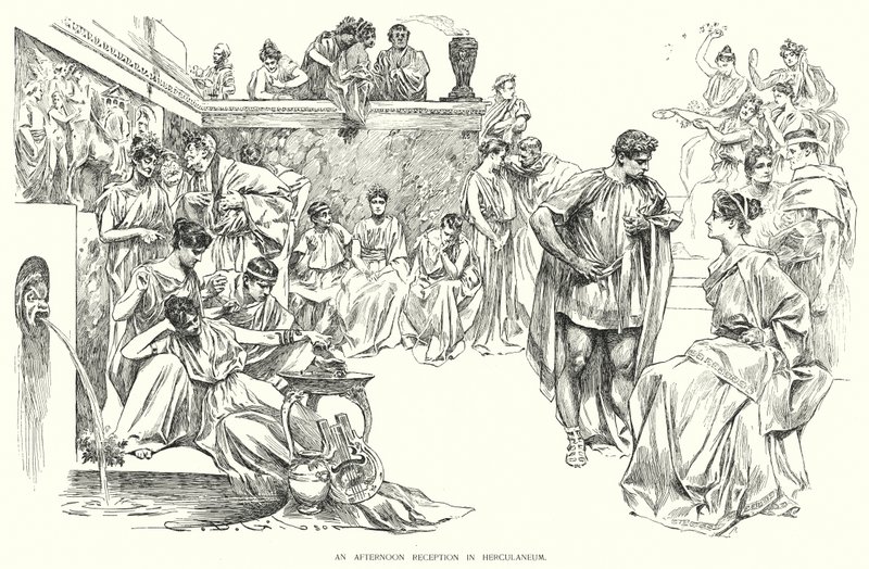 Popołudniowe przyjęcie w Herkulanum (lito) autorstwa Charles Dana Gibson