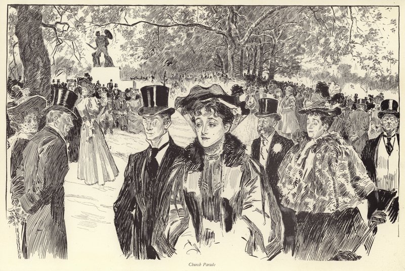 Parada kościelna, Hyde Park autorstwa Charles Dana Gibson