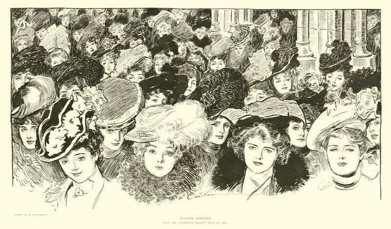 Poranek Wielkanocny, z punktu widzenia osób podatnych autorstwa Charles Dana Gibson
