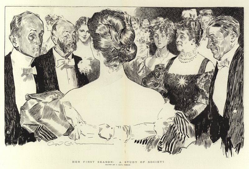 Jej pierwszy sezon, studium społeczeństwa autorstwa Charles Dana Gibson