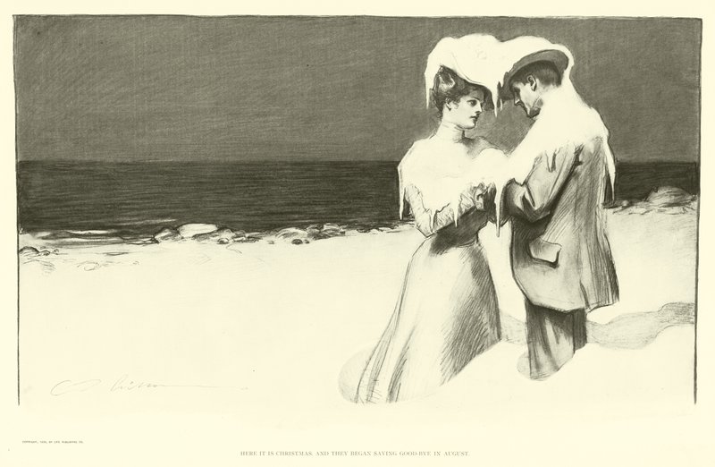 Oto Boże Narodzenie, a w sierpniu zaczęli się żegnać autorstwa Charles Dana Gibson