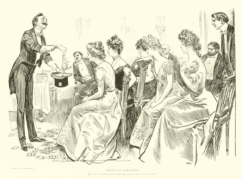 Ilustracja do drabiny społecznej autorstwa Charles Dana Gibson