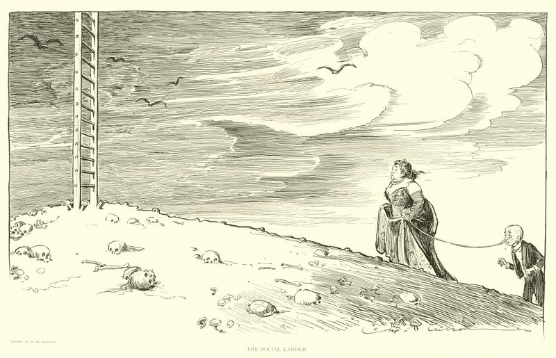 Ilustracja do drabiny społecznej autorstwa Charles Dana Gibson
