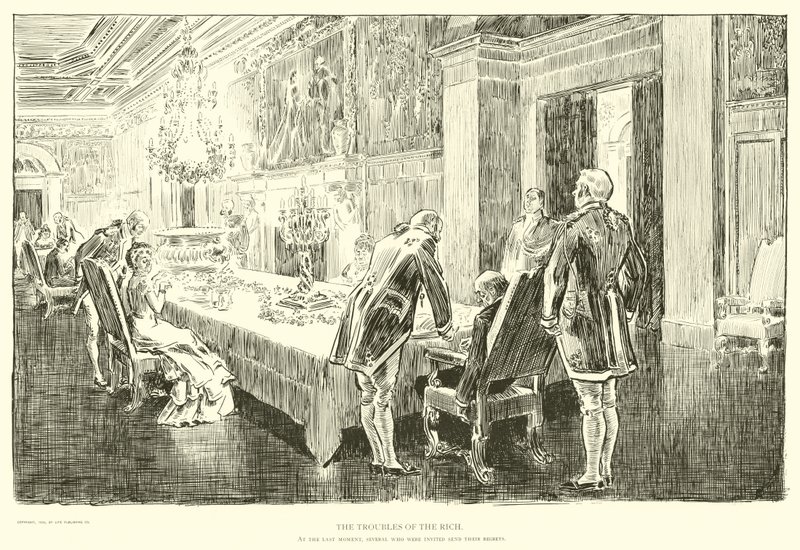 Ilustracja do drabiny społecznej autorstwa Charles Dana Gibson