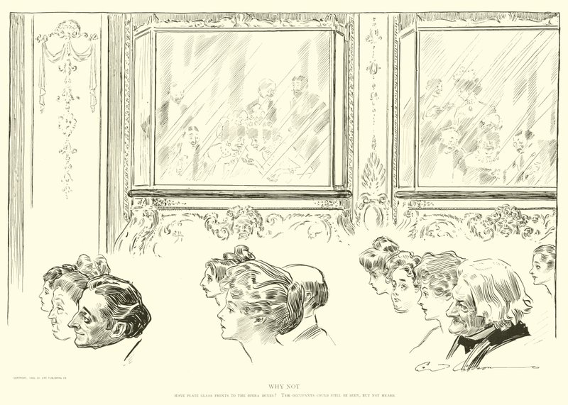 Ilustracja do drabiny społecznej autorstwa Charles Dana Gibson