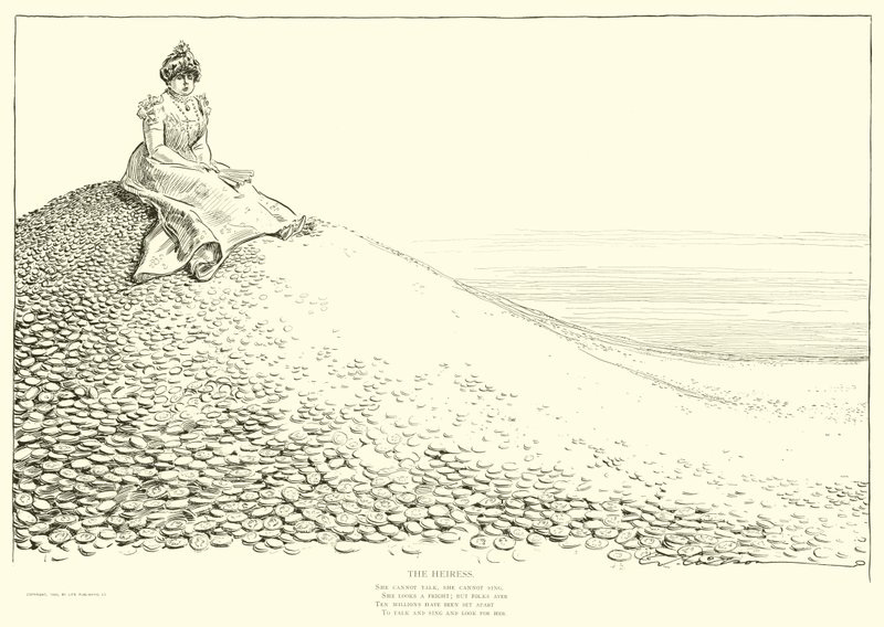 Ilustracja do drabiny społecznej autorstwa Charles Dana Gibson