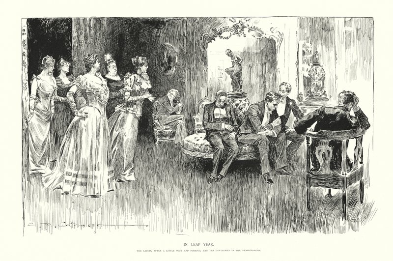 W roku przestępnym (litografia) autorstwa Charles Dana Gibson