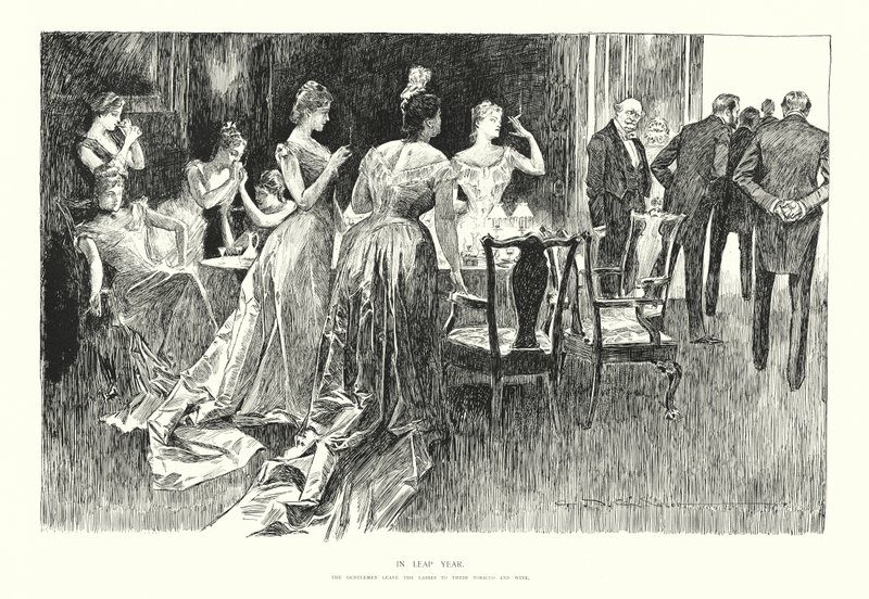 W roku przestępnym (litografia) autorstwa Charles Dana Gibson