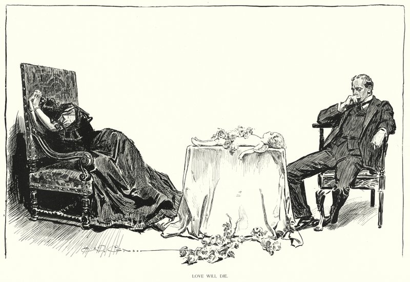 Miłość umrze (lito) autorstwa Charles Dana Gibson