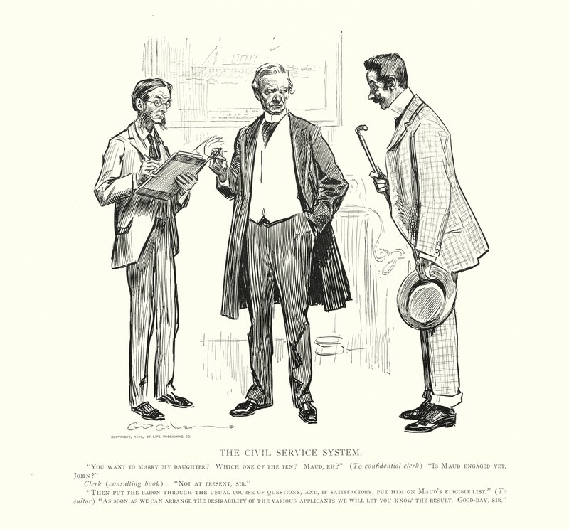 System służby cywilnej (litografia) autorstwa Charles Dana Gibson