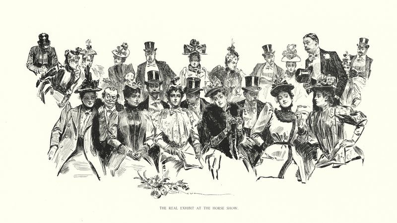 Prawdziwa wystawa na pokazie koni (litografia) autorstwa Charles Dana Gibson