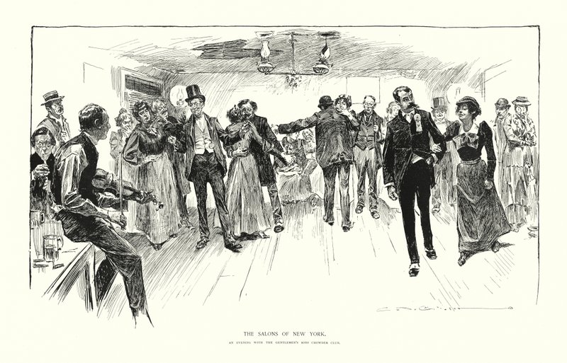Salony Nowego Jorku (litografia) autorstwa Charles Dana Gibson