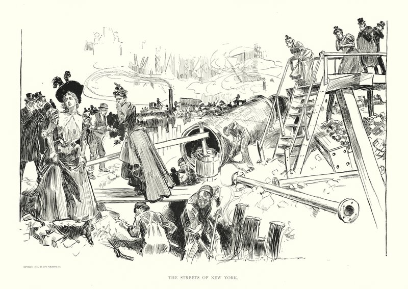 Ulice Nowego Jorku (litografia) autorstwa Charles Dana Gibson