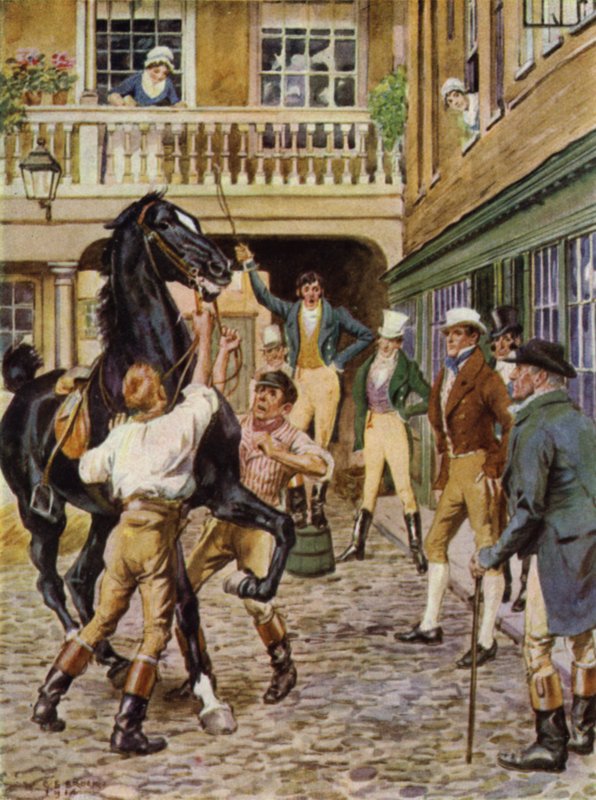 Ilustracja do The Amateur Gentleman autorstwa Jeffery