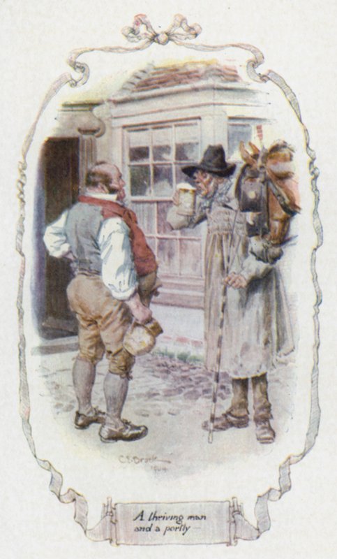 Prosperujący mężczyzna i postawny (kolor lito) autorstwa Charles Edmund Brock