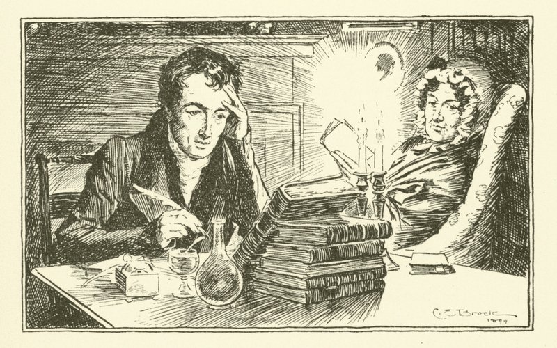 Charles Lamb ze swoją siostrą Mary (grafika) autorstwa Charles Edmund Brock