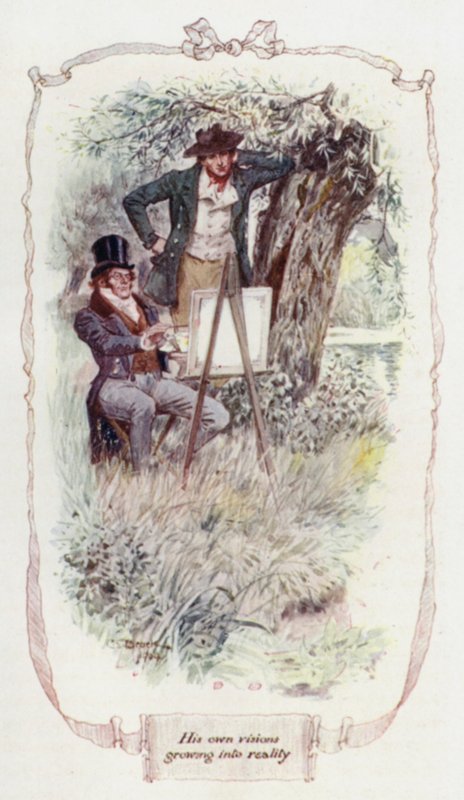 Jego własne wizje urzeczywistniają się (litografia kolorowa) autorstwa Charles Edmund Brock