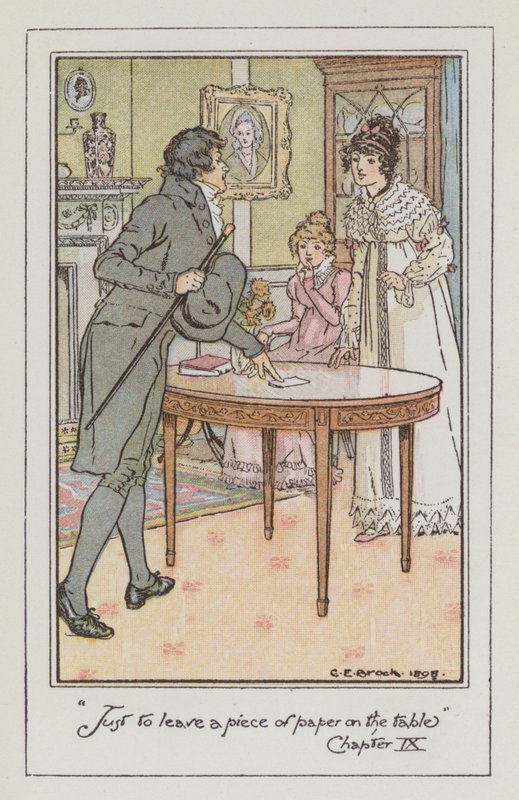 Ilustracja do Emmy autorstwa Jane Austen (kolor lito) autorstwa Charles Edmund Brock