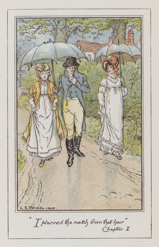Ilustracja do Emmy autorstwa Jane Austen (kolor lito) autorstwa Charles Edmund Brock