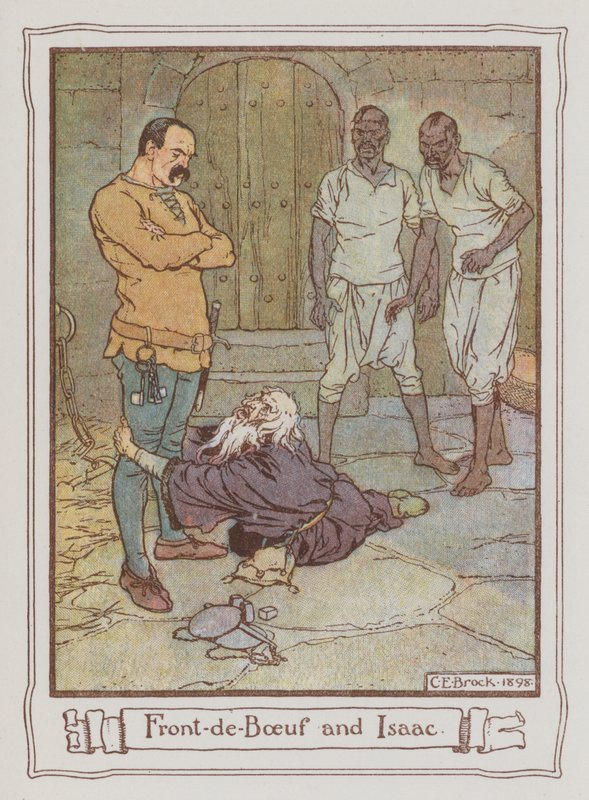 Ilustracja do książki "Ivanhoe" Sir Waltera Scotta (litografia kolorowa) autorstwa Charles Edmund Brock