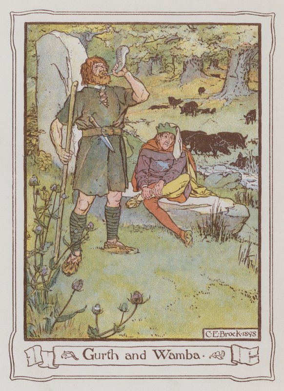 Ilustracja do Ivanhoe autorstwa Sir Waltera Scotta autorstwa Charles Edmund Brock