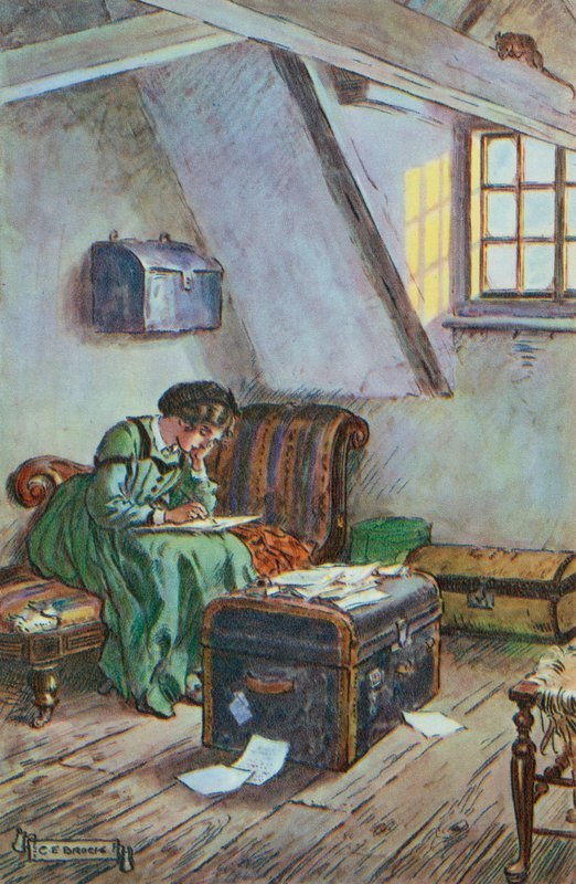 Ilustracja do Małych kobietek autorstwa Louisy M Alcott autorstwa Charles Edmund Brock