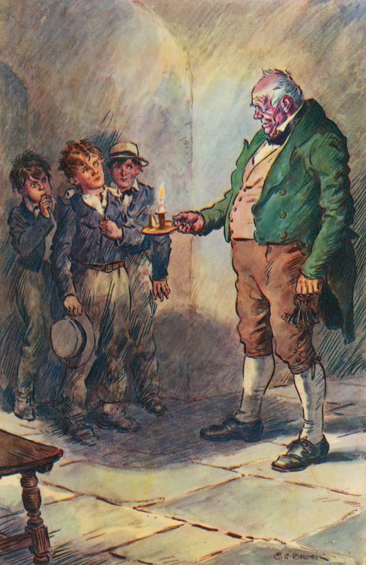 Ilustracja do „Szkoły Toma Browna” autorstwa Thomasa Hughes autorstwa Charles Edmund Brock