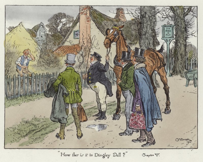 Ilustracja do dokumentów Pickwicka autorstwa Charles Edmund Brock
