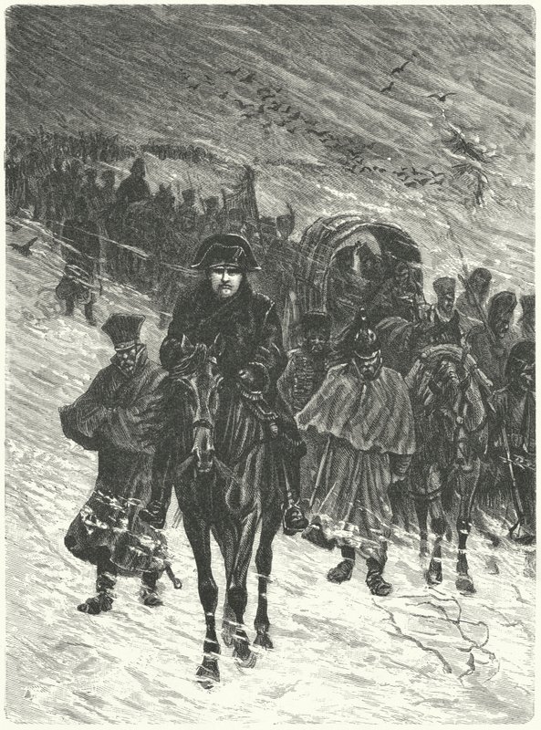 Odwrót Napoleona z Moskwy autorstwa Charles Edouard Delort