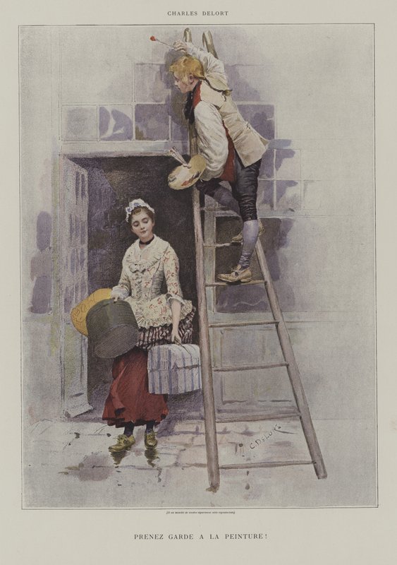 Uważaj na farbę! autorstwa Charles Edouard Delort