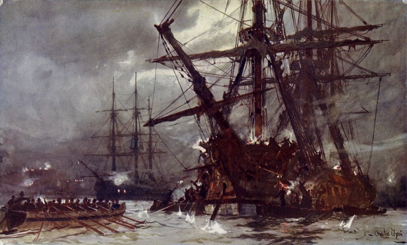 Wycięcie Hermiony (Odwet), 1799 autorstwa Charles Edward Dixon