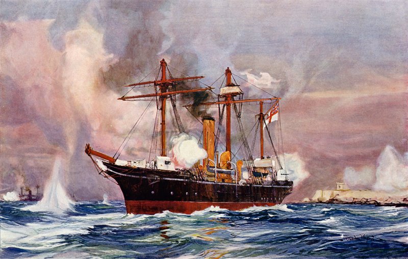 Dobra robota, kondor. Bombardowanie Aleksandrii, 1882 r. autorstwa Charles Edward Dixon