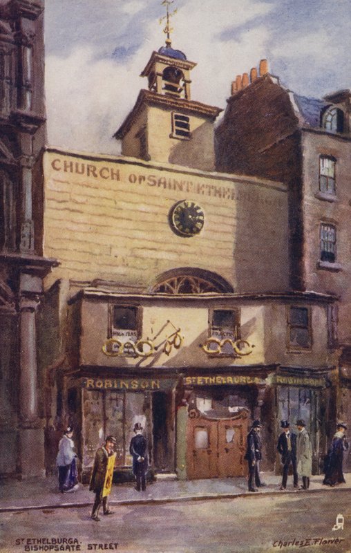 Kościół St Ethelburga, Bishopsgate Street, Londyn autorstwa Charles Edwin Flower